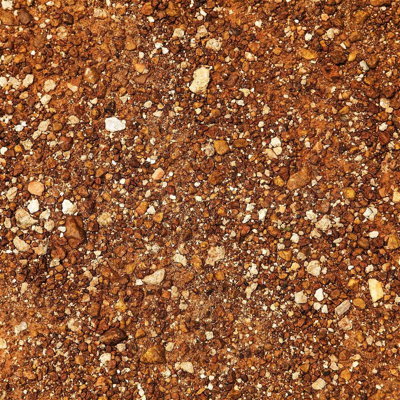 Lateritic soil, Red earth background, stock photo