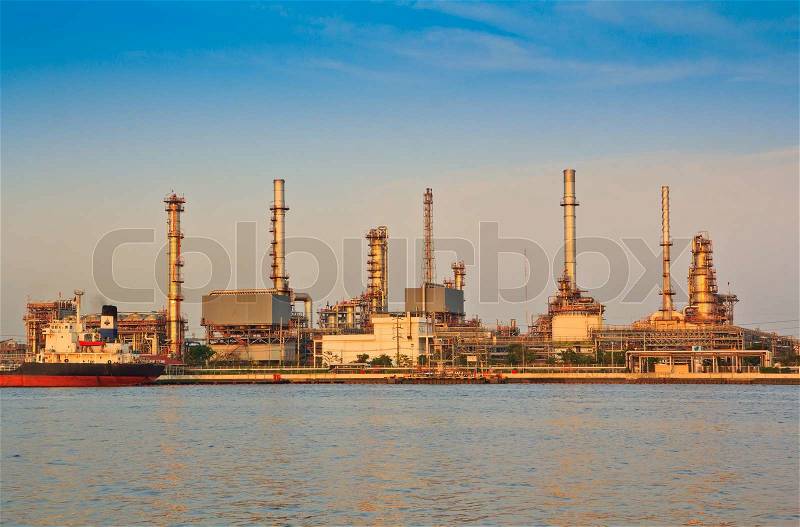 Oil refinery, stock photo