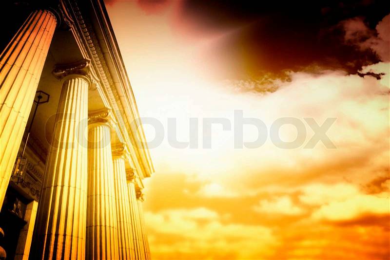 Greek pillars, stock photo