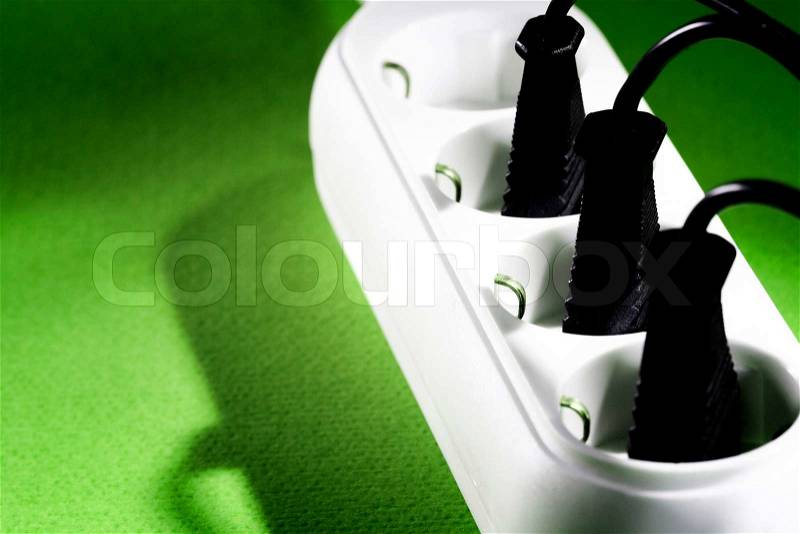 White outlet isolated. Great details, stock photo