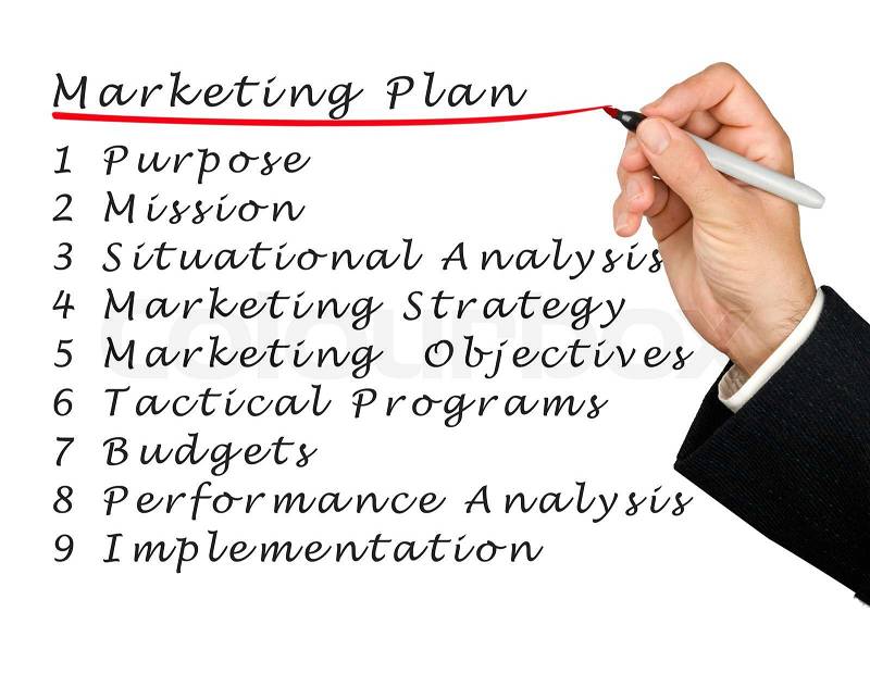 Marketing plan, stock photo