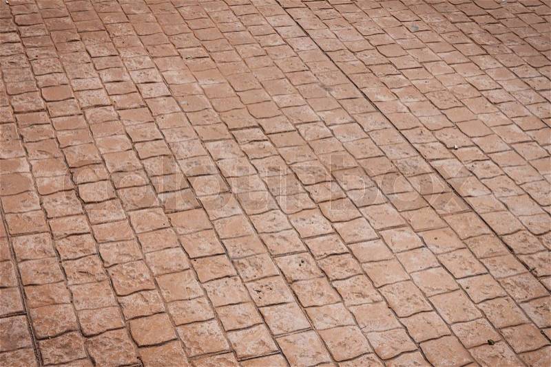 Ceramic street floor background texture, stock photo