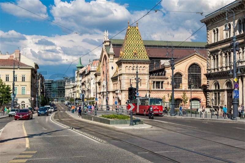 BUDAPEST - JULY 22: Budapest is the most important Hungarian road terminus most of the major highways end near the city-limits on July 22, 2013 in Budapest, stock photo