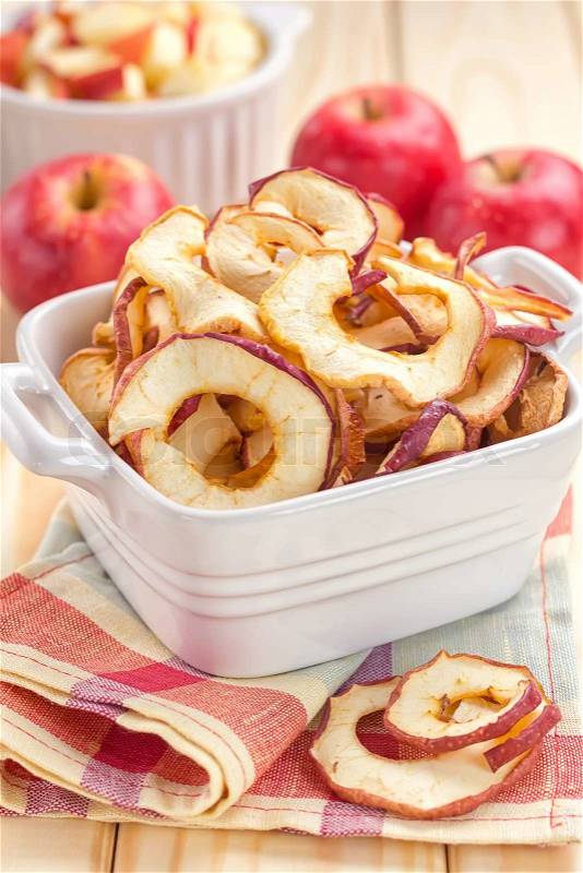 Dried apples, stock photo