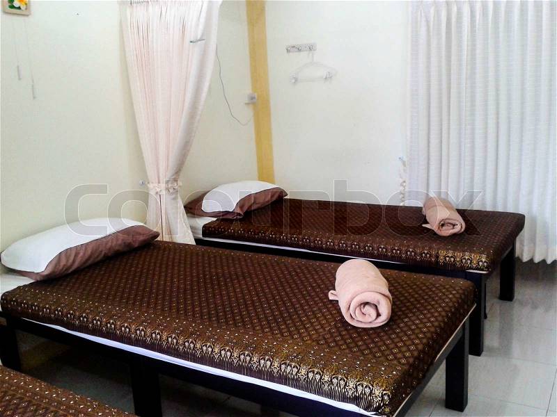 Thailand massage and spa treatment room, stock photo
