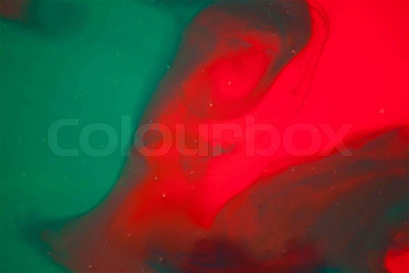 Red and green abstract watercolor background, stock photo