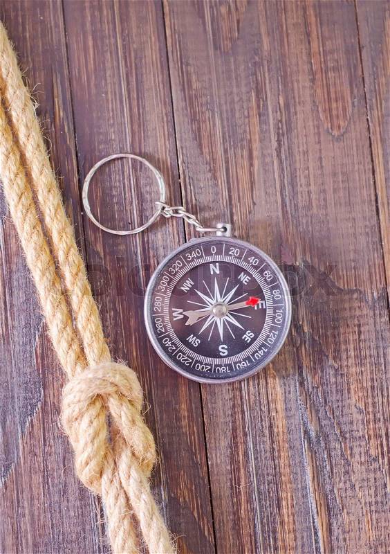 Shell and compass, stock photo