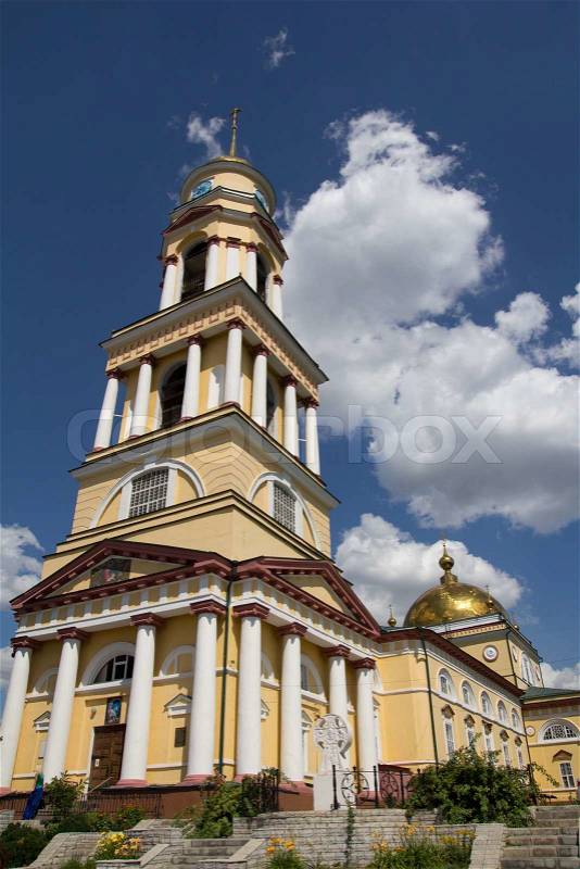 Cathedral of the Nativity on the Cathedral Square in Lipetsk, Russia, stock photo