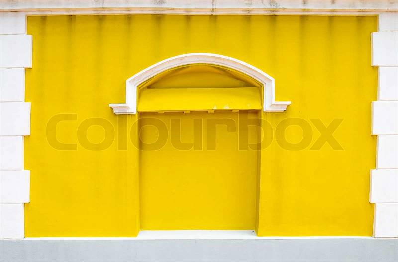 Yellow wall background, stock photo