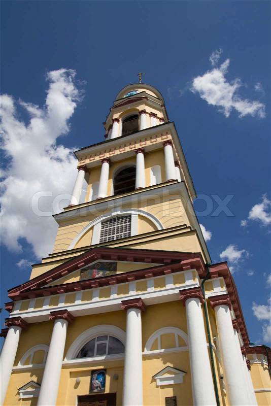 Cathedral of the Nativity on the Cathedral Square in Lipetsk, Russia, stock photo