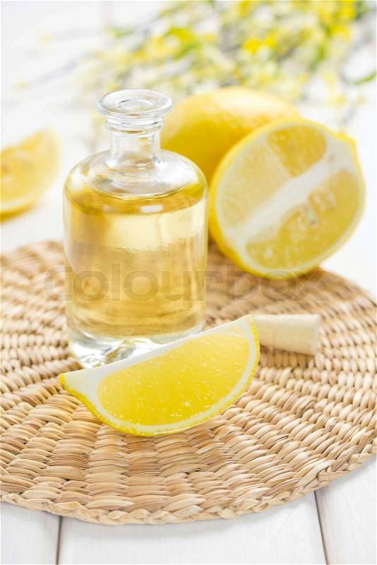 Lemon oil, stock photo