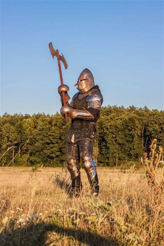 Medieval knight, stock photo