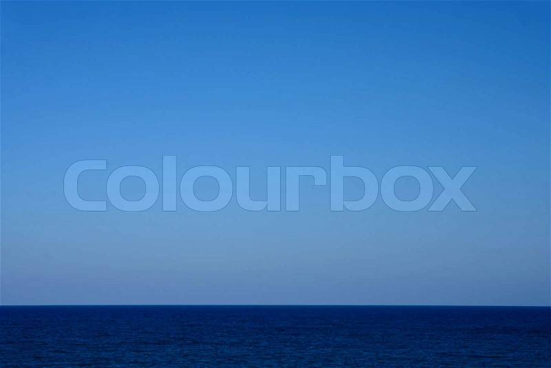 A backdrop with blue ocean and sky, stock photo