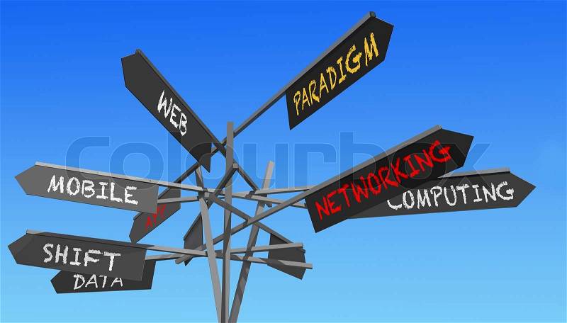 Web signs post, stock photo