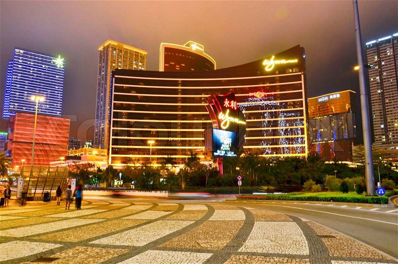 MACAU, CHINA - MAY 9: buildings of Macao Wynn hotel on May, 2013, Wynn hotel casino is the landmark of Macau city in China, stock photo