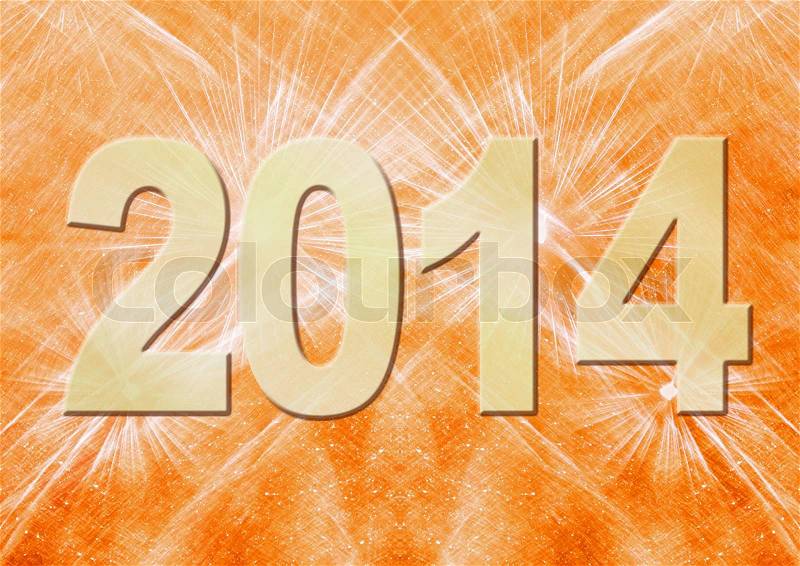 New Year 2014 holiday background, stock photo