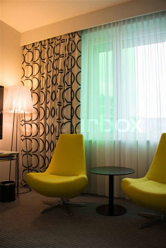 Nice arm-chair in the room, stock photo