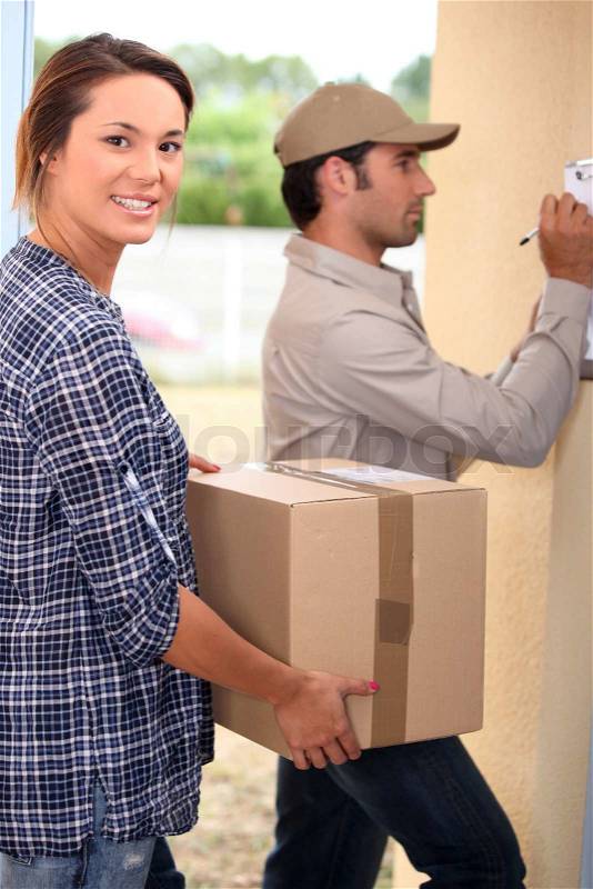Delivery package collecting, stock photo