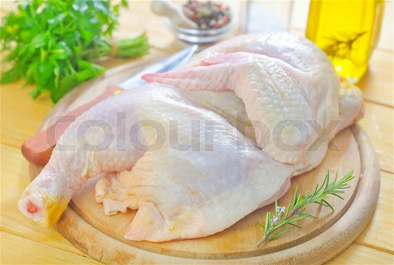 Raw chicken, stock photo