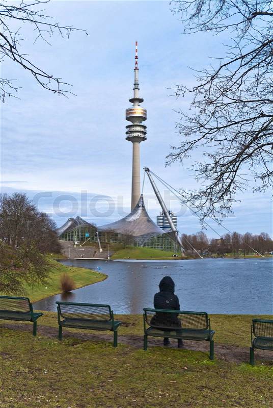 In 1972 the Olympic Games where taking place in Munich For these games they build the Olympia Park with stadiums a lake and a little hill Since then the park is open for the public and it\'s worth a walk with the camera Even from the hill you have a view o