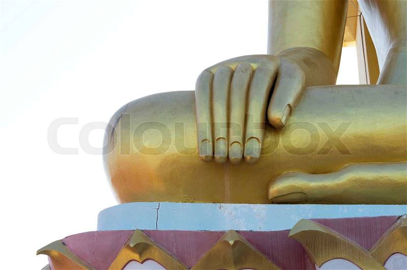 The Big Statue Golden Buddha at wat pra yai, koh samui, Thailand, Public architecture,Public domain, stock photo