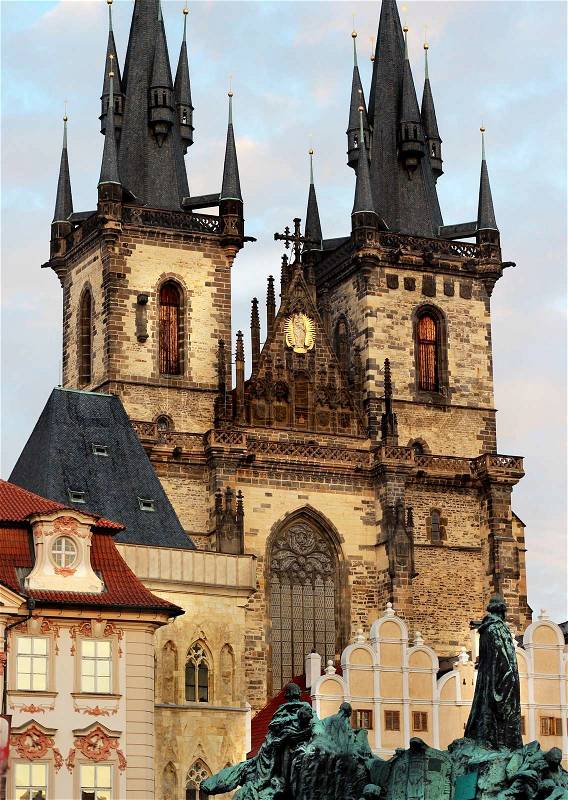 Church of Mother of God in front of Tyn, Czech Republic , stock photo