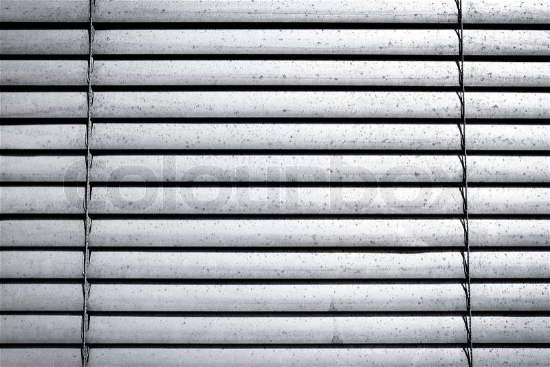 Grey shutters over a shop doors - texture, stock photo