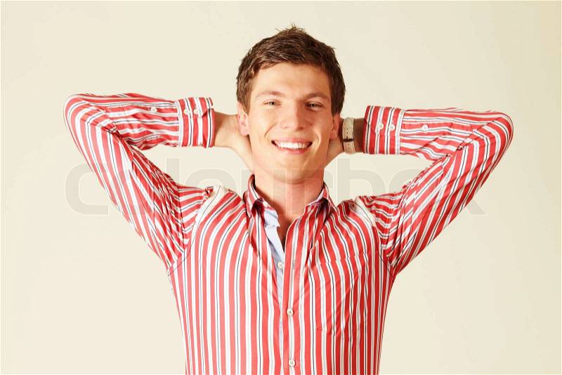 Smiling young man isolated, stock photo