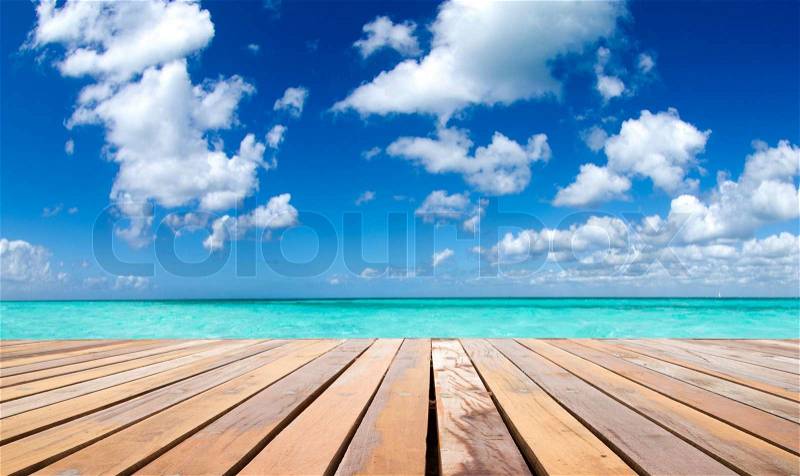 tropical sea under the blue sky, stock photo