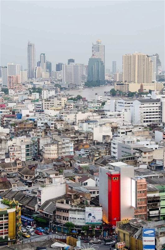 Bangkok City scape from above, stock photo