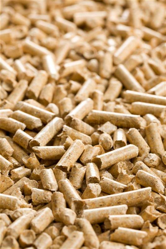 The wooden pellet .ecological heating, stock photo