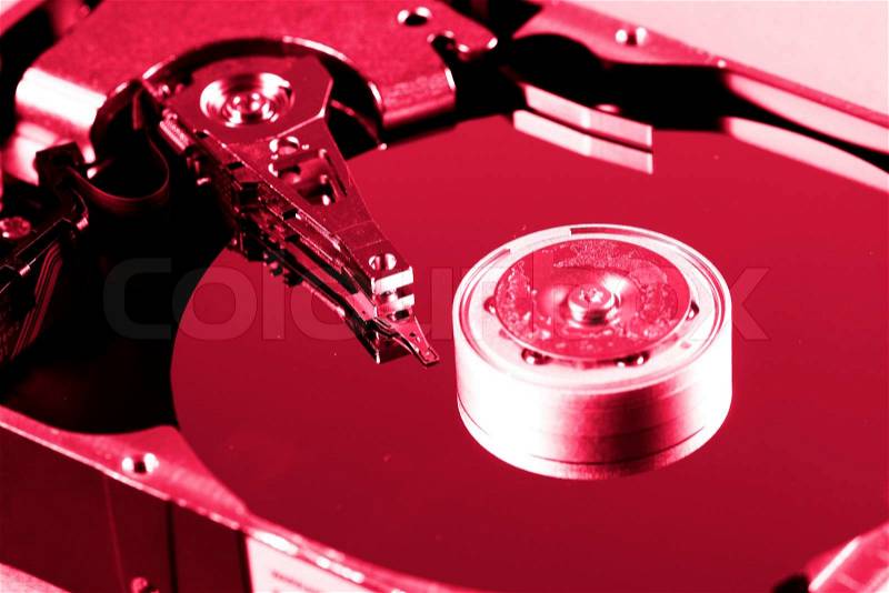 Macro photo - Hard Disk Drive, stock photo