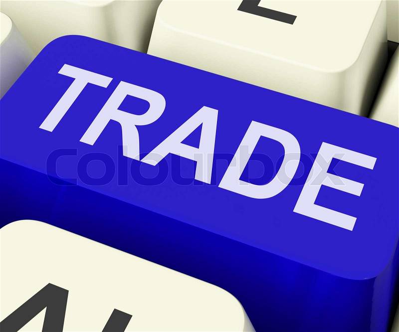 Trade Key Shows Online Buying And Selling, stock photo