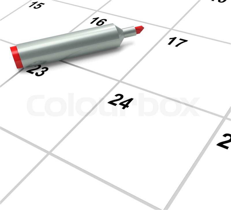 Blank Calendar Showing Appointment Schedule Or Event, stock photo