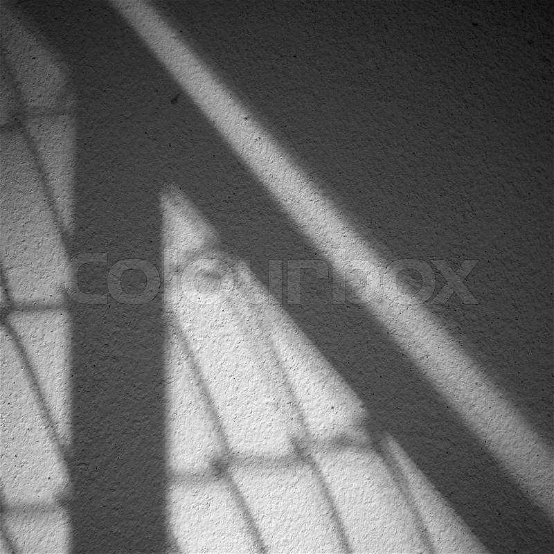 Light and shadow on the wall, stock photo