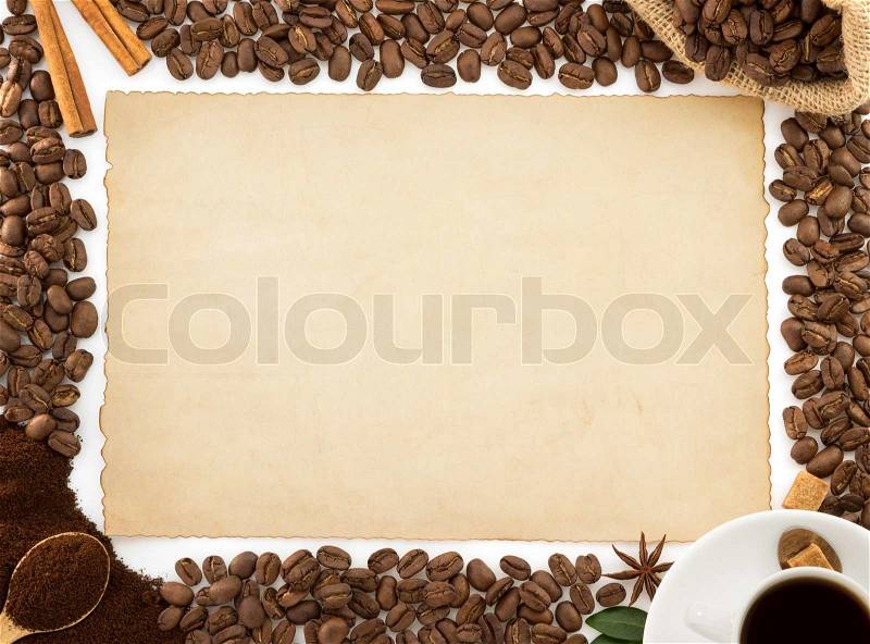 Coffee concept isolated on white background, stock photo