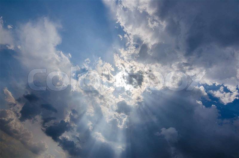 Cloud light and blue sky in the nature concept, stock photo