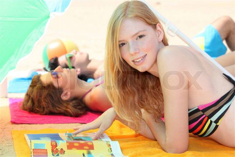 Teenagers Sunbathing Home Video Blog