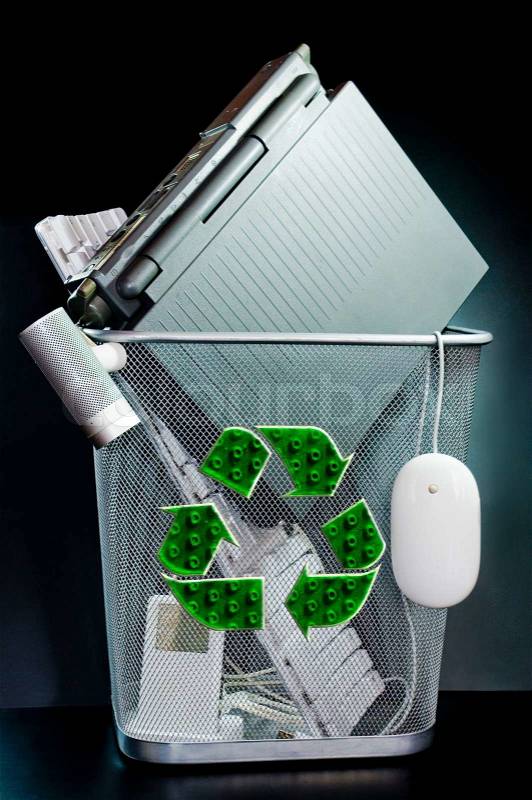 Concept of recycling of old hardware. concept of ecology , stock photo