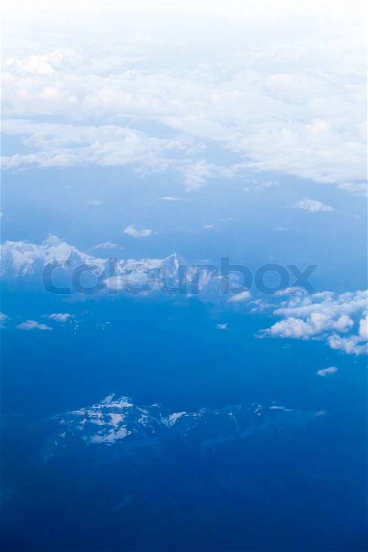 Clouds. view from the window of an airplane. Sky and clouds. Plane view from the window, stock photo