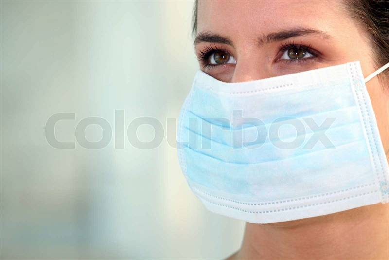 Face of doctor with mask, stock photo