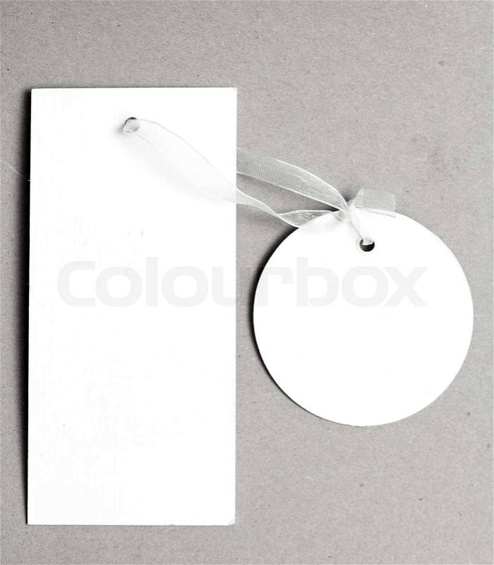 White paper tag, stock photo