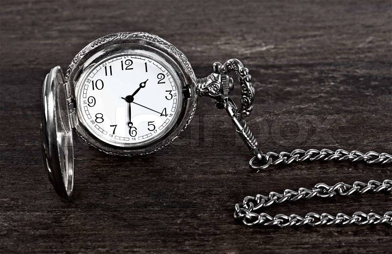 Old watch and chain, stock photo