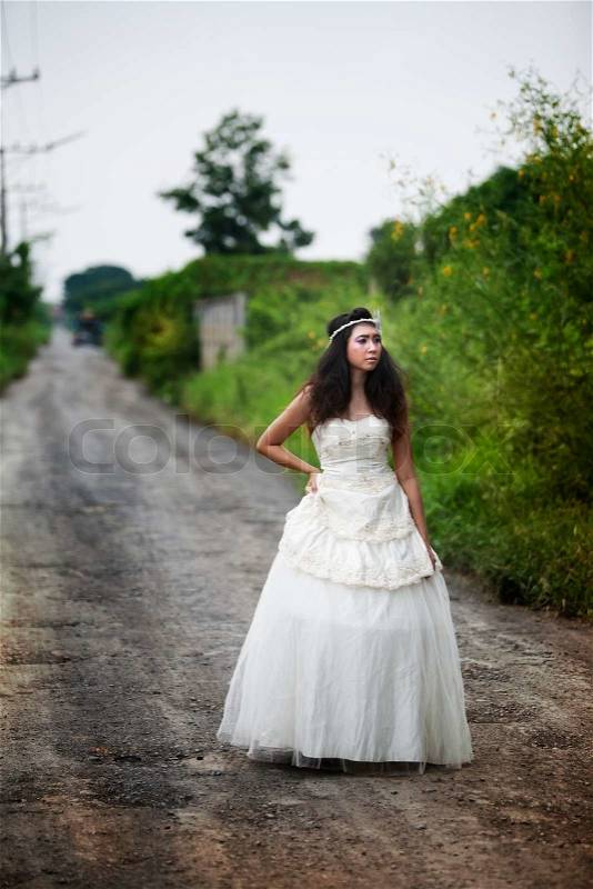 Sets fashion wedding dress concept, stock photo