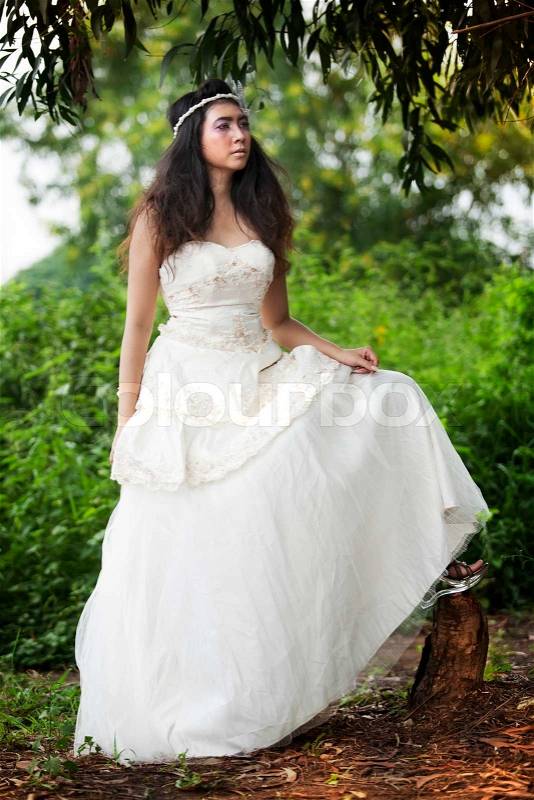 Sets fashion wedding dress concept, stock photo