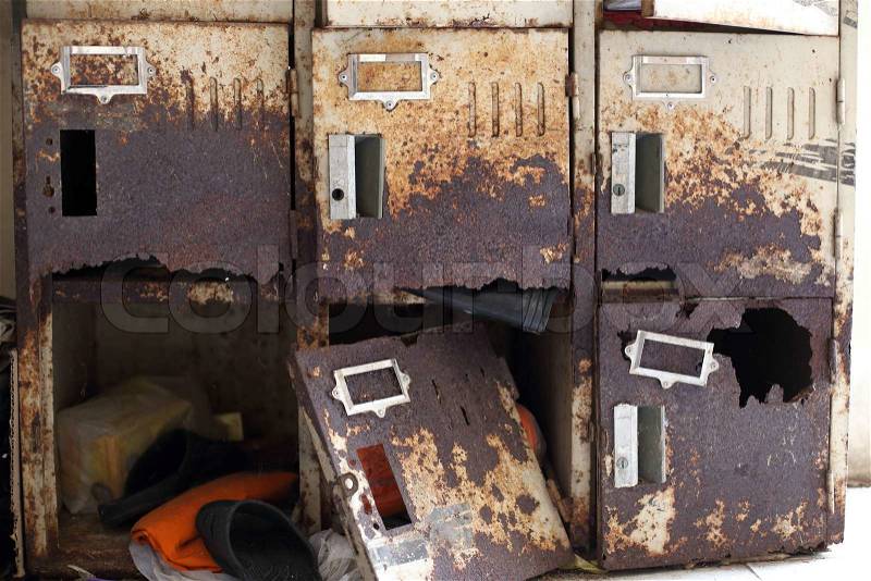 The old rusty lockers, stock photo