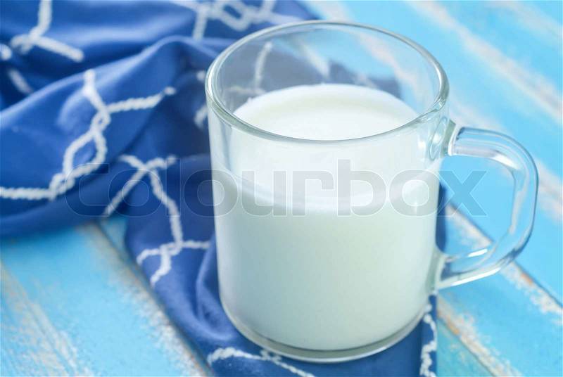Milk in glass, stock photo