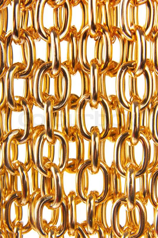 Golden chains, stock photo