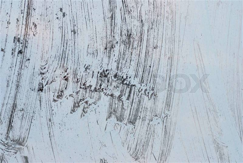 Grungy white background glass painted with white paint texture as a retro pattern layout, stock photo