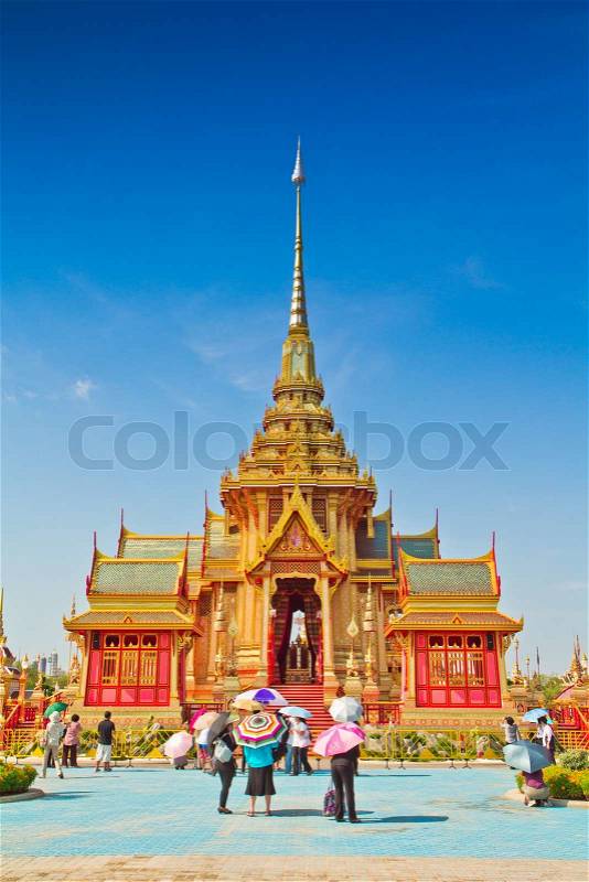 Thai royal funeral in bangkok thailand, stock photo